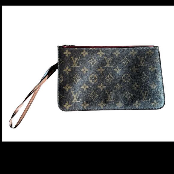LOUIS VUITTON  Monogram Neverfull MM GM Pochette Pivoine - Picture 1 of 6